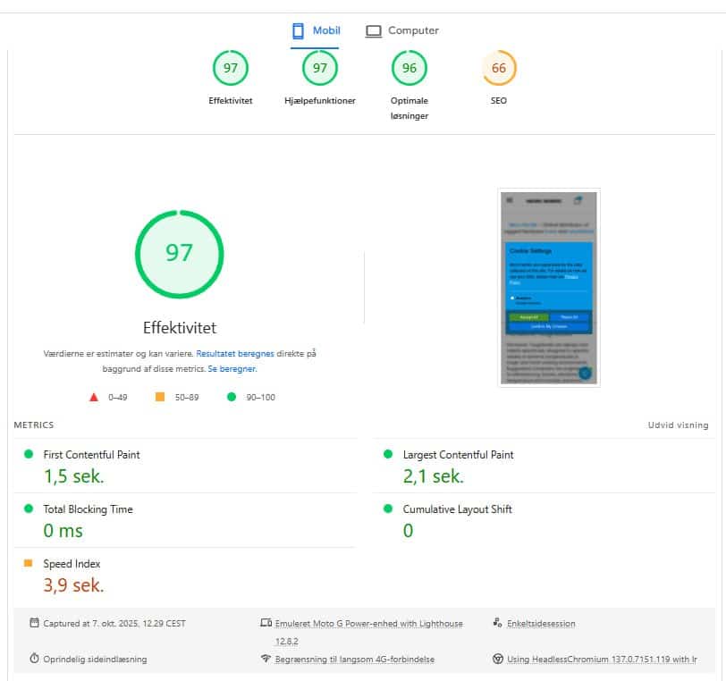 forside pagespeed mobil efter